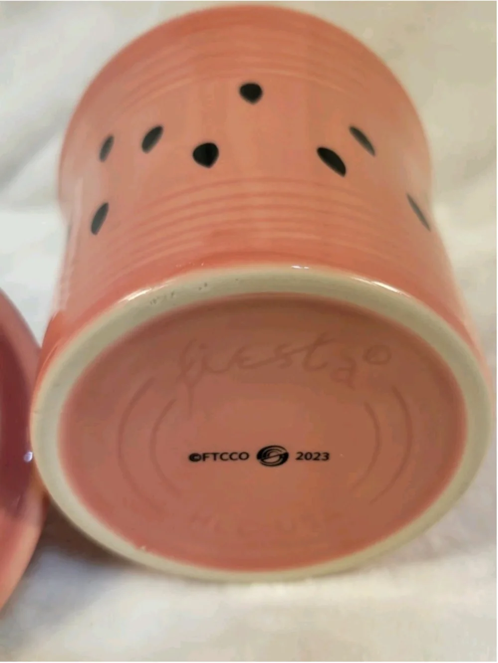 New Fiestaware FTCCO Exclusive Watermelon Jam Jar In Peony